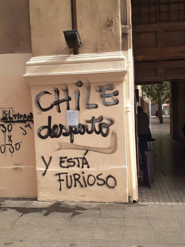 Levante popular e horta em Santiago do Chile - 2019